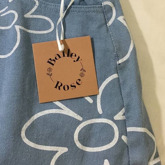 BAILEY ROSE SZ S light blue denim distressed daisy print mini skirt NWT B86 - Picture 10 of 10